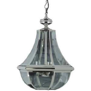 Nickel Plated Clear Glass Pendant Light RCI5004 - Oak Furniture Store