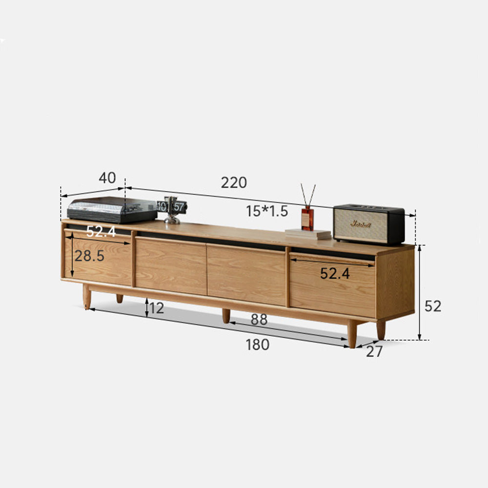 Novara Natural Solid Ash  Entertainment Unit
