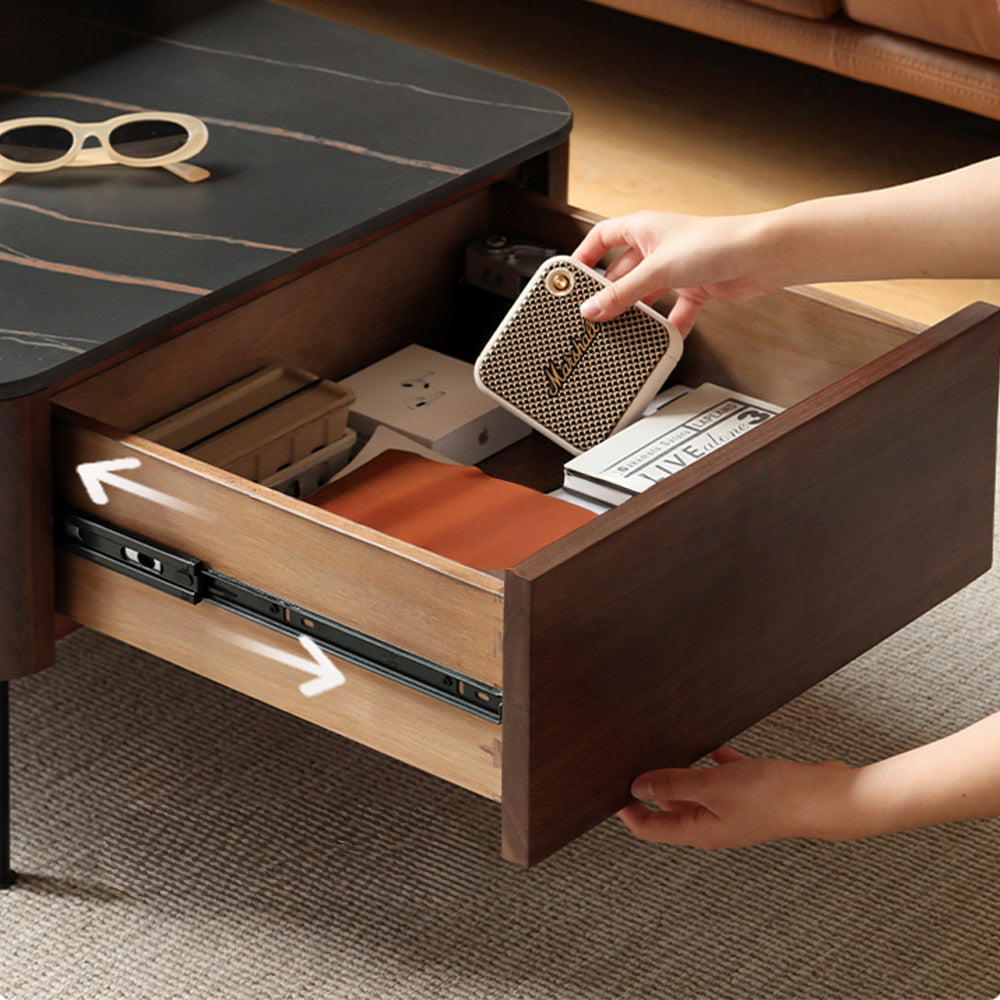 Oliena Natural Solid Walnut Coffee Table Set