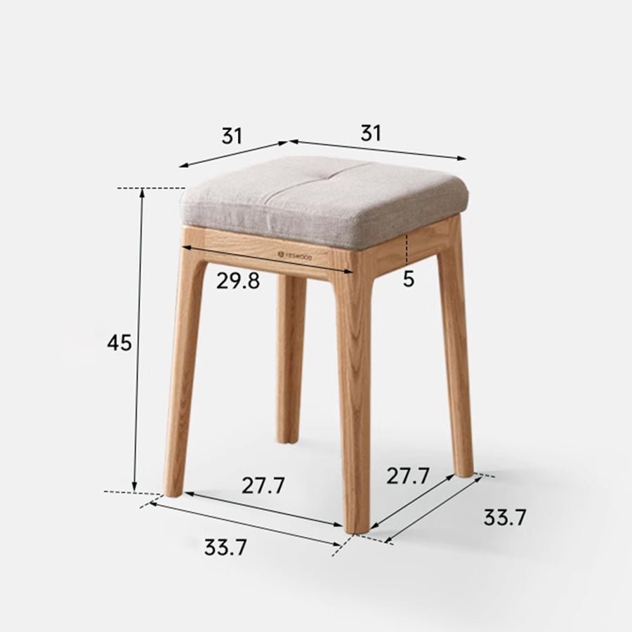 Olini Natural Solid Oak Stacking Stool | Oak Furniture Store