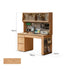 Oliveri Natural Solid Oak Desk with Hutch