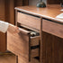 Oliveri Natural Solid Walnut Desk with Hutch