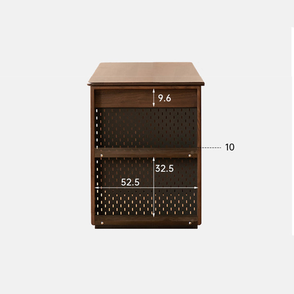 Oliveri Natural Solid Walnut Desk with Hutch