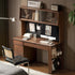 Oliveri Natural Solid Walnut Desk with Hutch