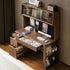 Oliveri Natural Solid Walnut Desk with Hutch