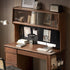 Oliveri Natural Solid Walnut Desk with Hutch