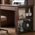 Oliveri Natural Solid Walnut Desk with Hutch