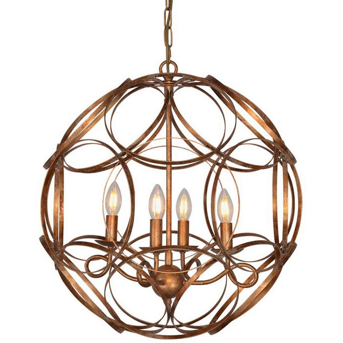 Ornate Gold Orb Chandelier Light RRL4050