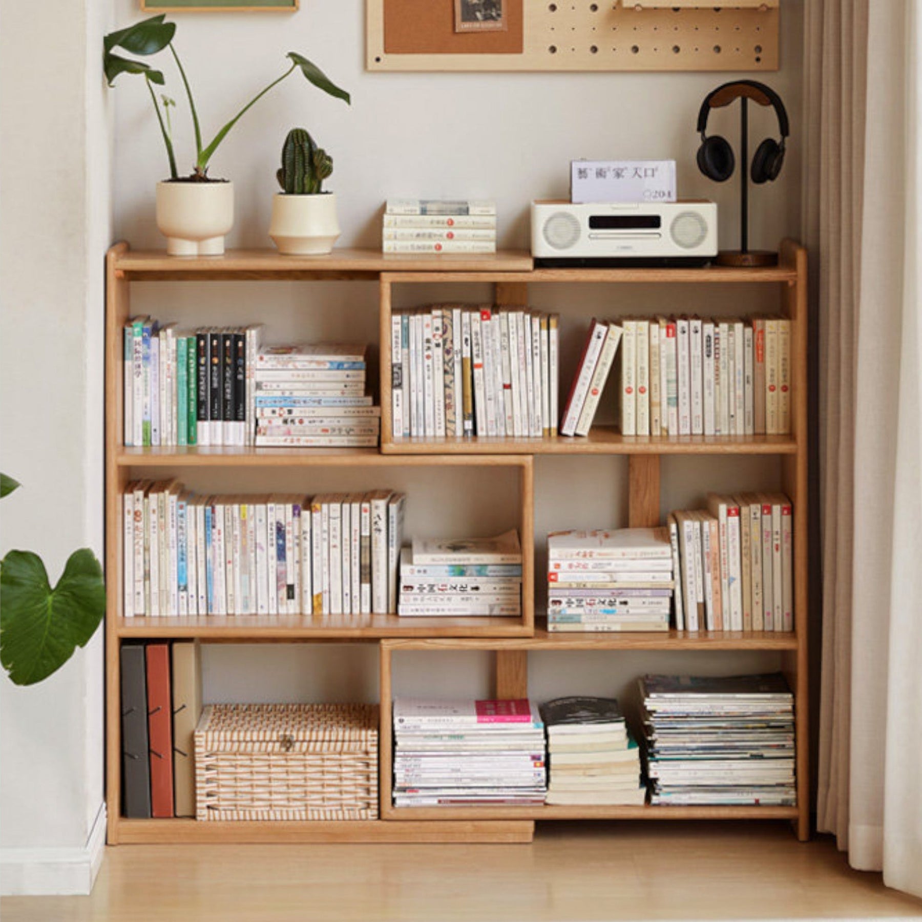 Orvieto Natural Solid Oak Extending Turning Bookcase – Oak Furniture ...