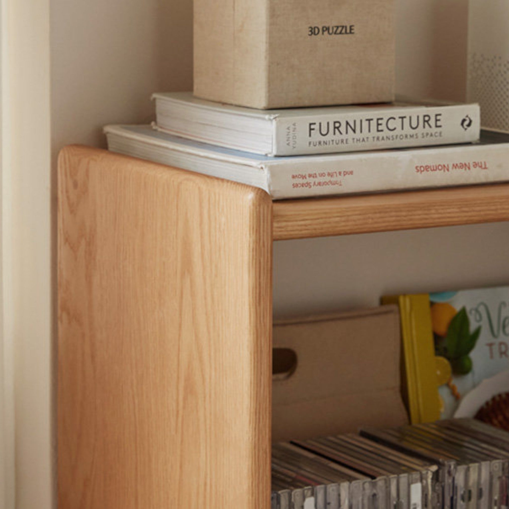 Orvieto Natural Solid Oak Extending Turning Bookcase