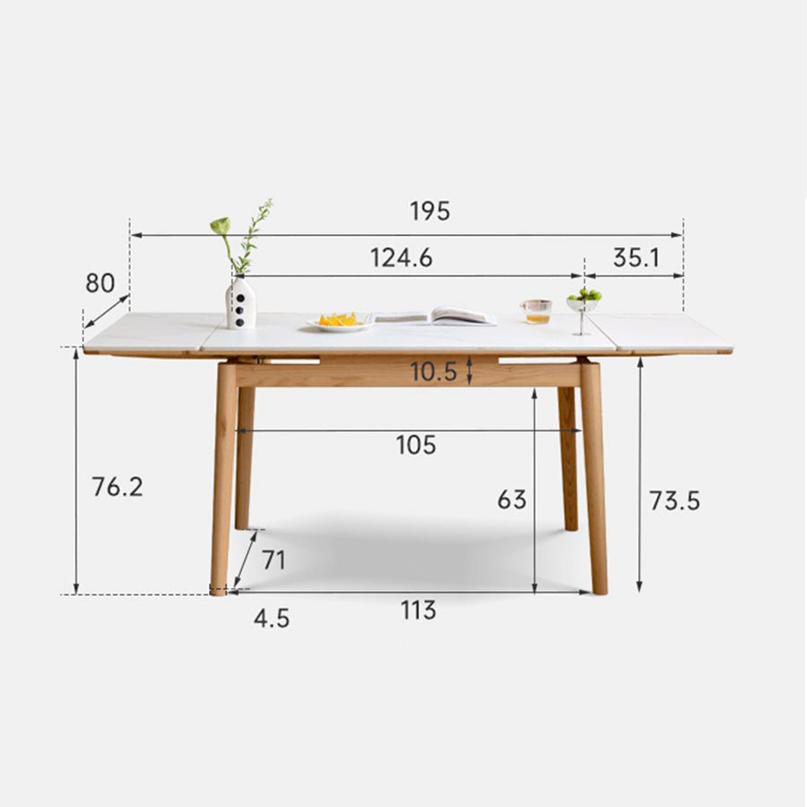 Oslo Natural Oak Extending Dining Table with Ceramic Top | Oak Furniture Store