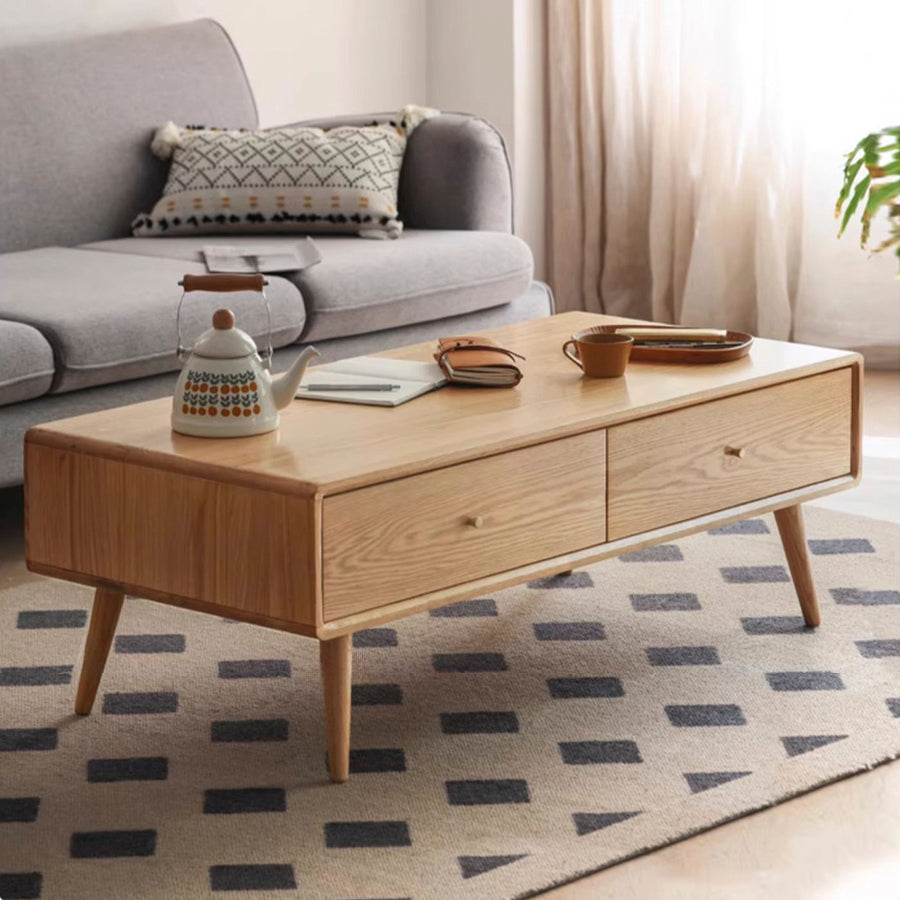 Oslo Natural Solid Oak Coffee Table Design 2