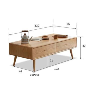 Oslo Solid Oak Coffee Table Design 2 – Oak Furniture Store Australia