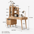 Oslo Natural Solid Oak Desk with Hutch