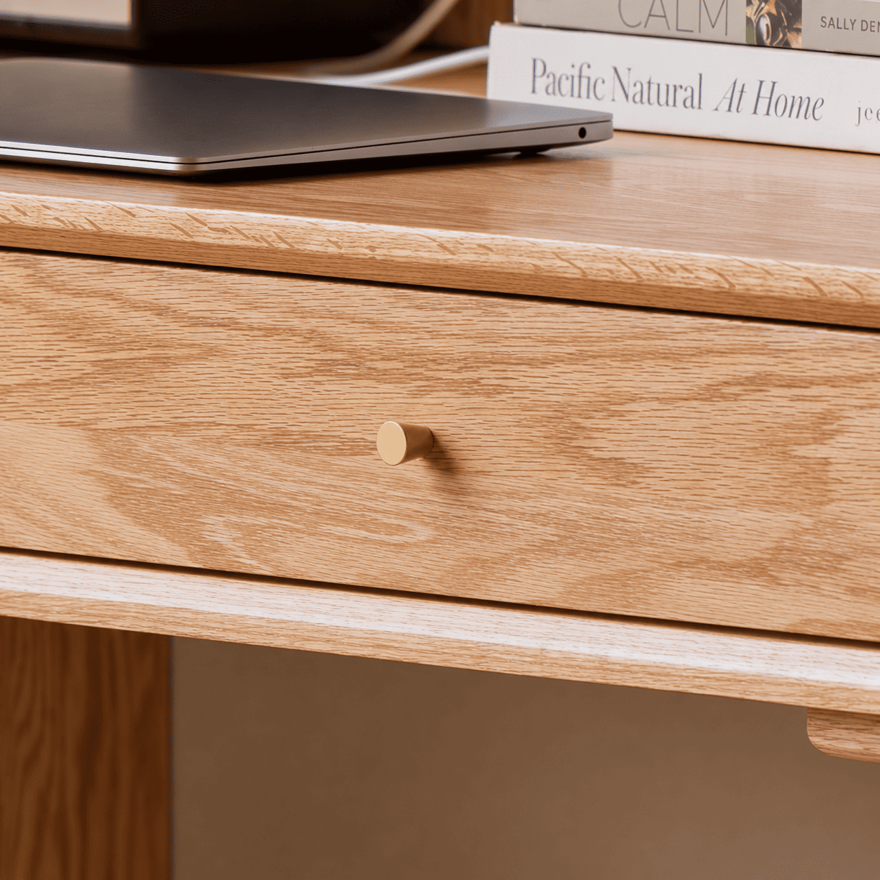 Oslo Natural Solid Oak Desk with Hutch