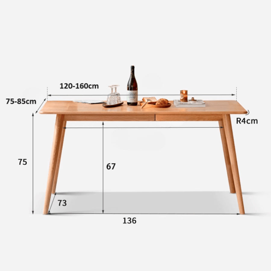 Oslo Natural Solid Oak Dining Table