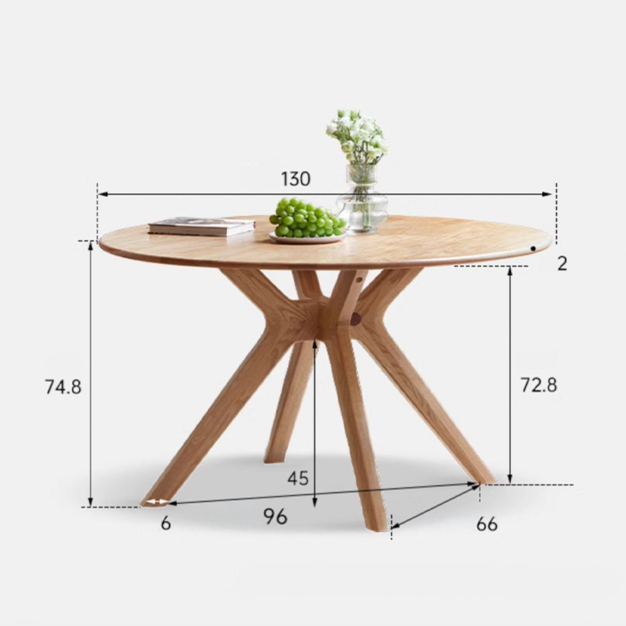 Oslo Natural Solid Oak Round Dining Table