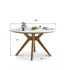 Oslo Natural Solid Oak Round Dining Table with Ceramic Top