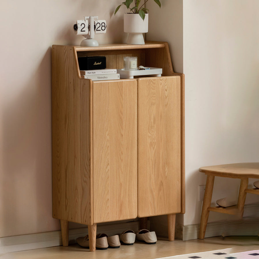 Oslo Natural Solid Oak Shoe Cabinet