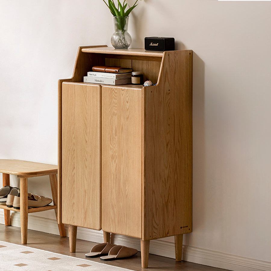 Oslo Natural Solid Oak Shoe Cabinet