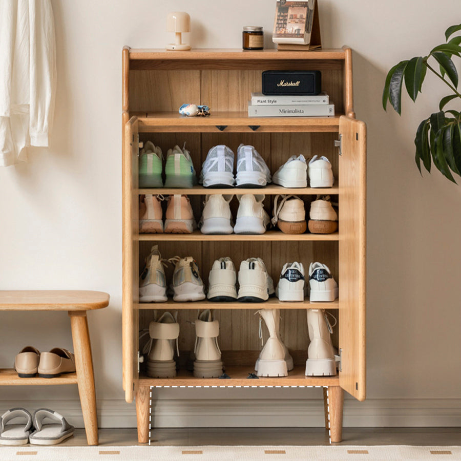 Oslo Natural Solid Oak Shoe Cabinet