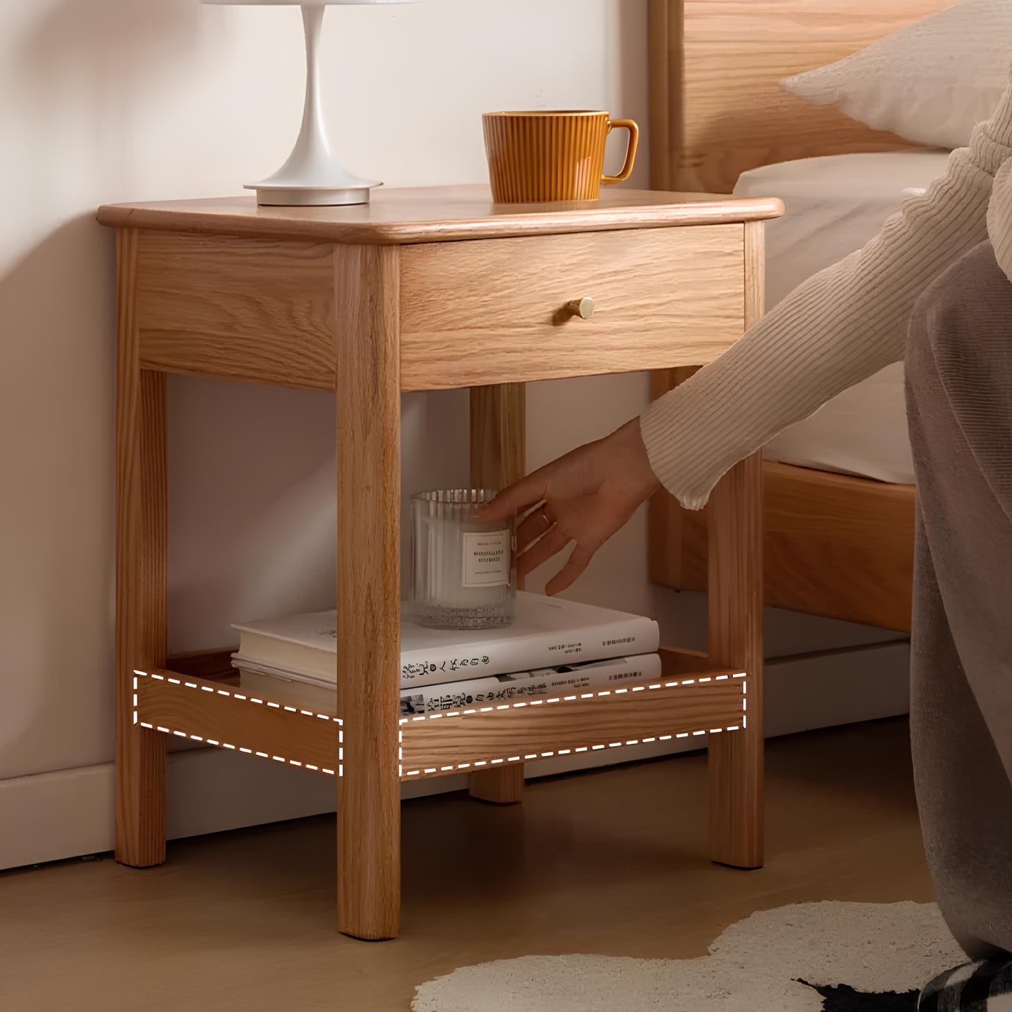 Oslo Natural Solid Oak Side Table | Oak Furniture Store