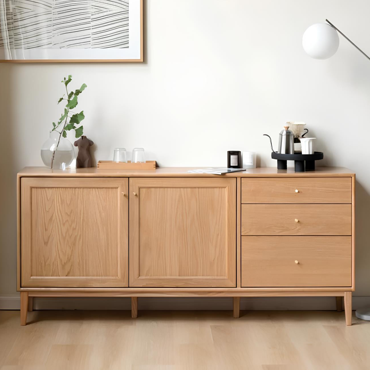 Oslo Natural Solid Oak Sideboard