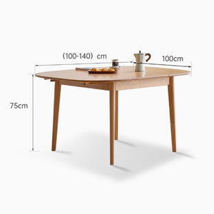 Oslo Natural Solid Oak Small Extending Dining Table - Oak Furniture Store