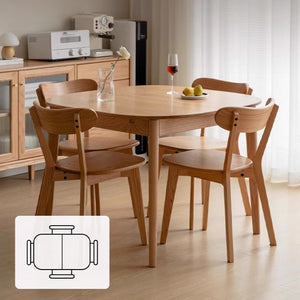 Oslo Natural Solid Oak Small Extending Dining Table - Oak Furniture Store