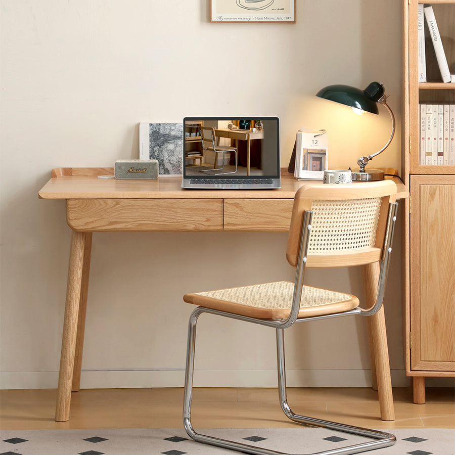 Oslo Natural Solid Oak Study Desk