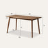 Oslo Natural Solid Walnut Dining Table