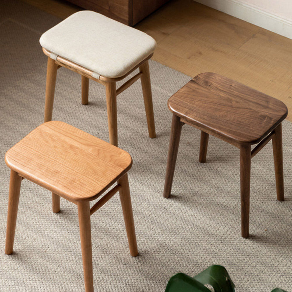 Ottana Natural Solid Hardwood Dressing Stool