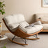 Oulu Eggshell-Inspired Fabric Double Rocking Leisure Chair Sofa