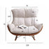 Oulu Eggshell-Inspired Fabric Double Rocking Leisure Chair Sofa