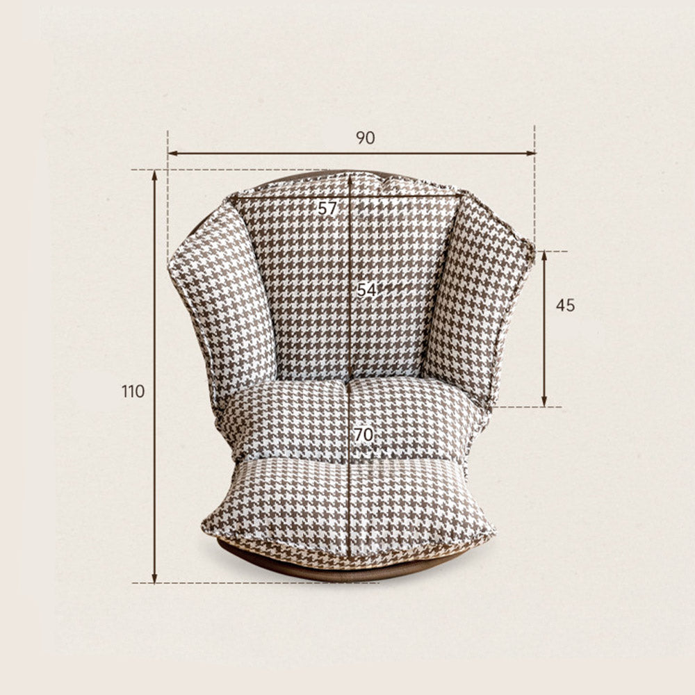 Oulu Eggshell-Inspired Fabric Leisure Chair Sofa