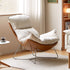 Oulu Eggshell-Inspired Fabric Leisure Chair Sofa