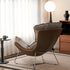Oulu Eggshell-Inspired Fabric Leisure Chair Sofa