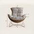 Oulu Eggshell-Inspired Fabric Leisure Chair Sofa