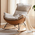 Oulu Eggshell - Inspired Fabric Rocking Leisure Chair Sofa - Oak Furniture Store