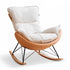 Oulu Eggshell - Inspired Fabric Rocking Leisure Chair Sofa - Oak Furniture Store