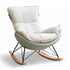 Oulu Eggshell - Inspired Fabric Rocking Leisure Chair Sofa - Oak Furniture Store