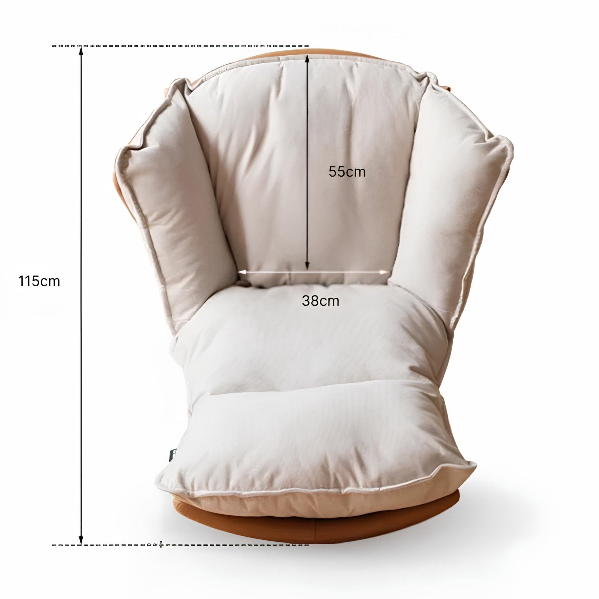 Oulu Eggshell - Inspired Fabric Rocking Leisure Chair Sofa - Oak Furniture Store