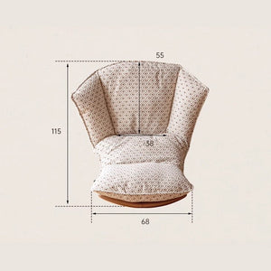 Oulu Eggshell - Inspired Fabric Rocking Lounge Chair Sofa - Oak Furniture Store