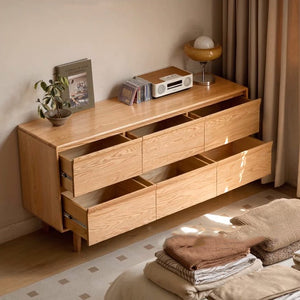 Pello Natural Solid Oak Lowboy Drawers - Oak Furniture Store