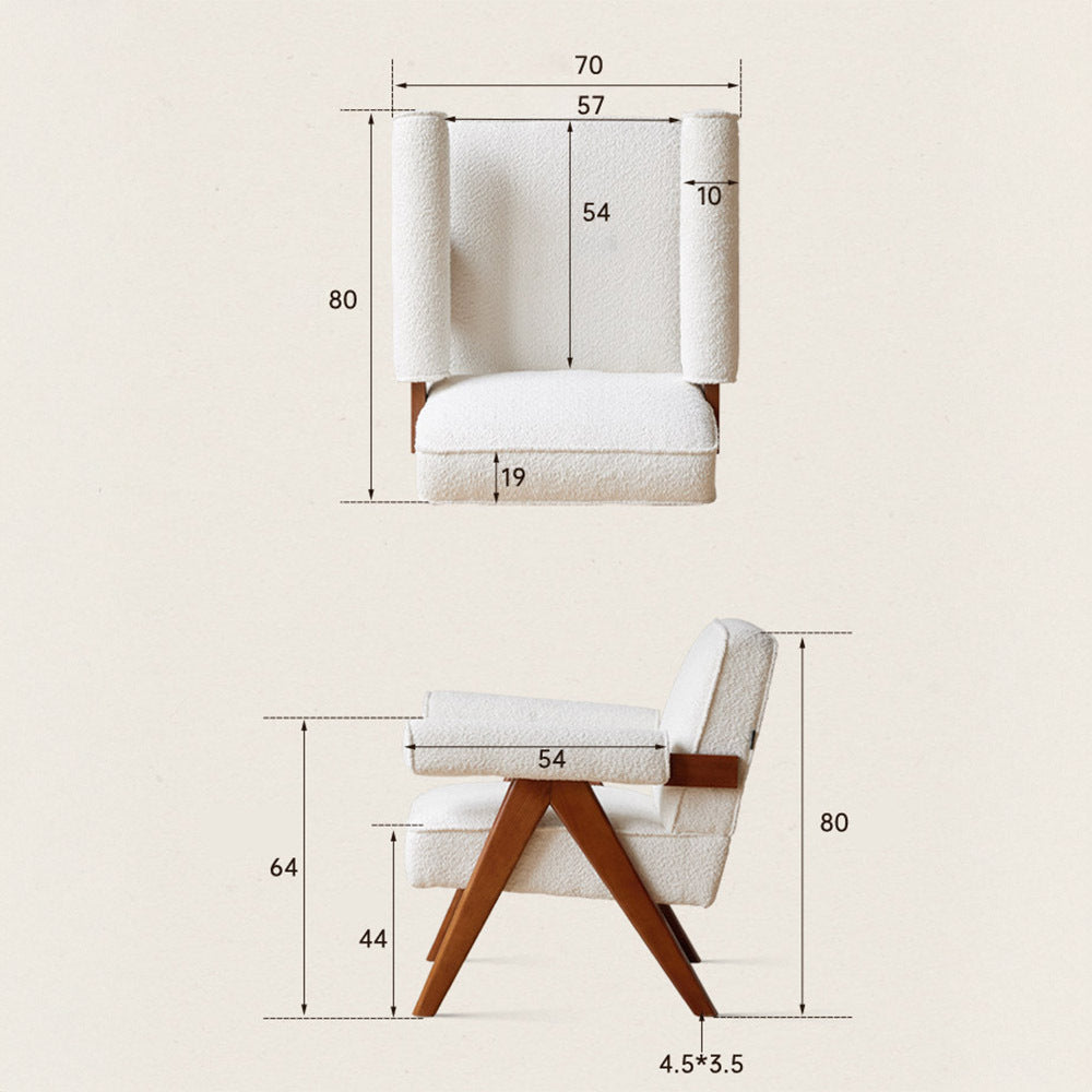 Polino Faux Shearling Leisure Sofa Chair