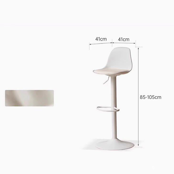 Polle Silicone Leather Height Adjustable Bar Stool