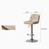 Polle Silicone Leather Height Adjustable Bar Stool