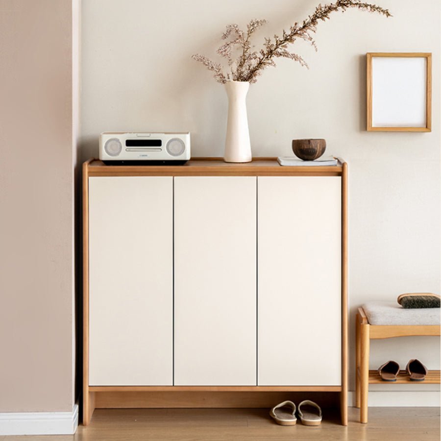 Porto Solid Tulip Poplar Shoe Cabinet | Oak Furniture Store