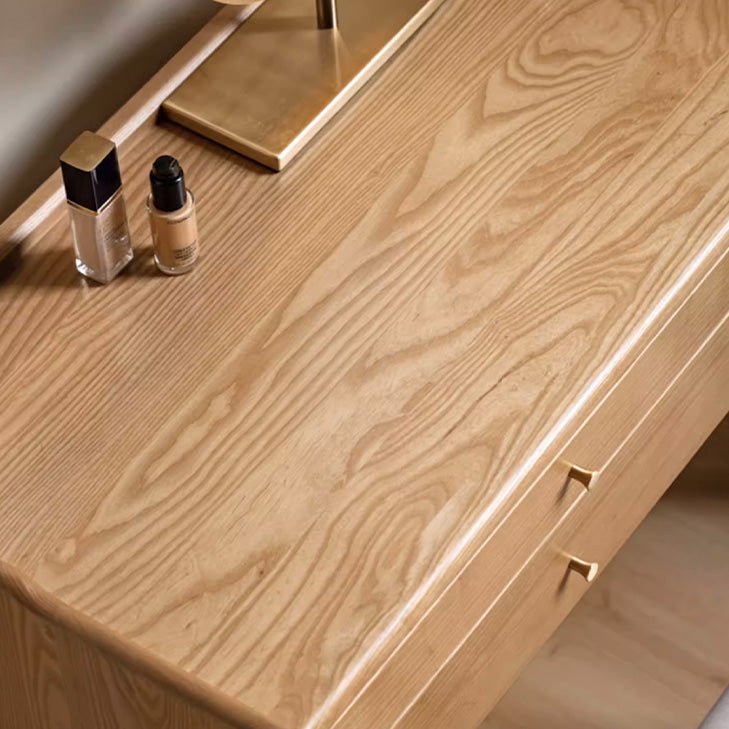 Beverley Natural Solid Ash Dressing Table - Oak Furniture Store