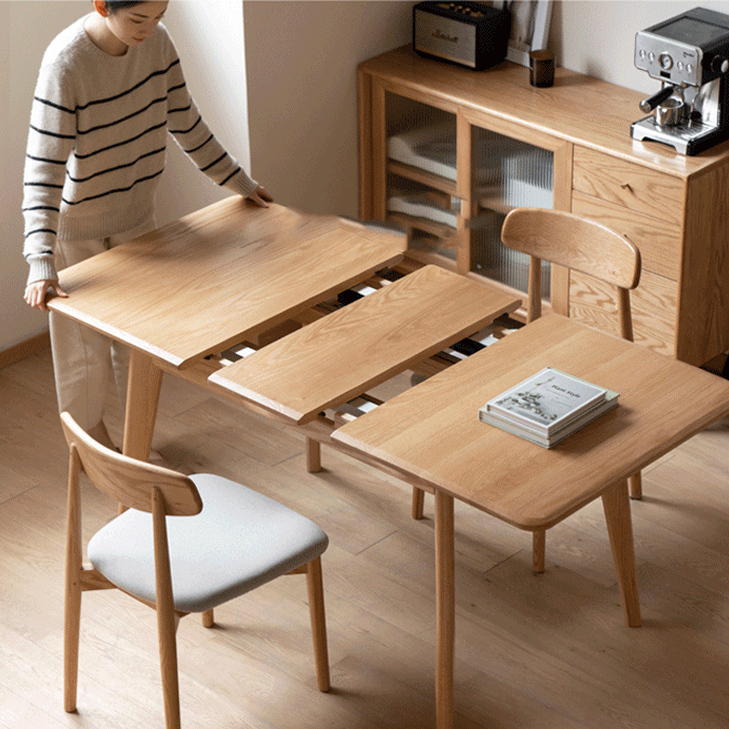 Bremen Natural Solid Oak Extending Dining Table - Oak Furniture Store